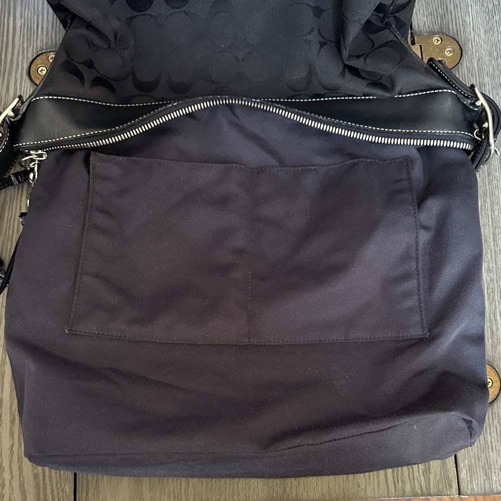 Coach Vintage 6346 Chelsea Signature Black Canvas Leather Shoulder Bag - Picture 10 of 14